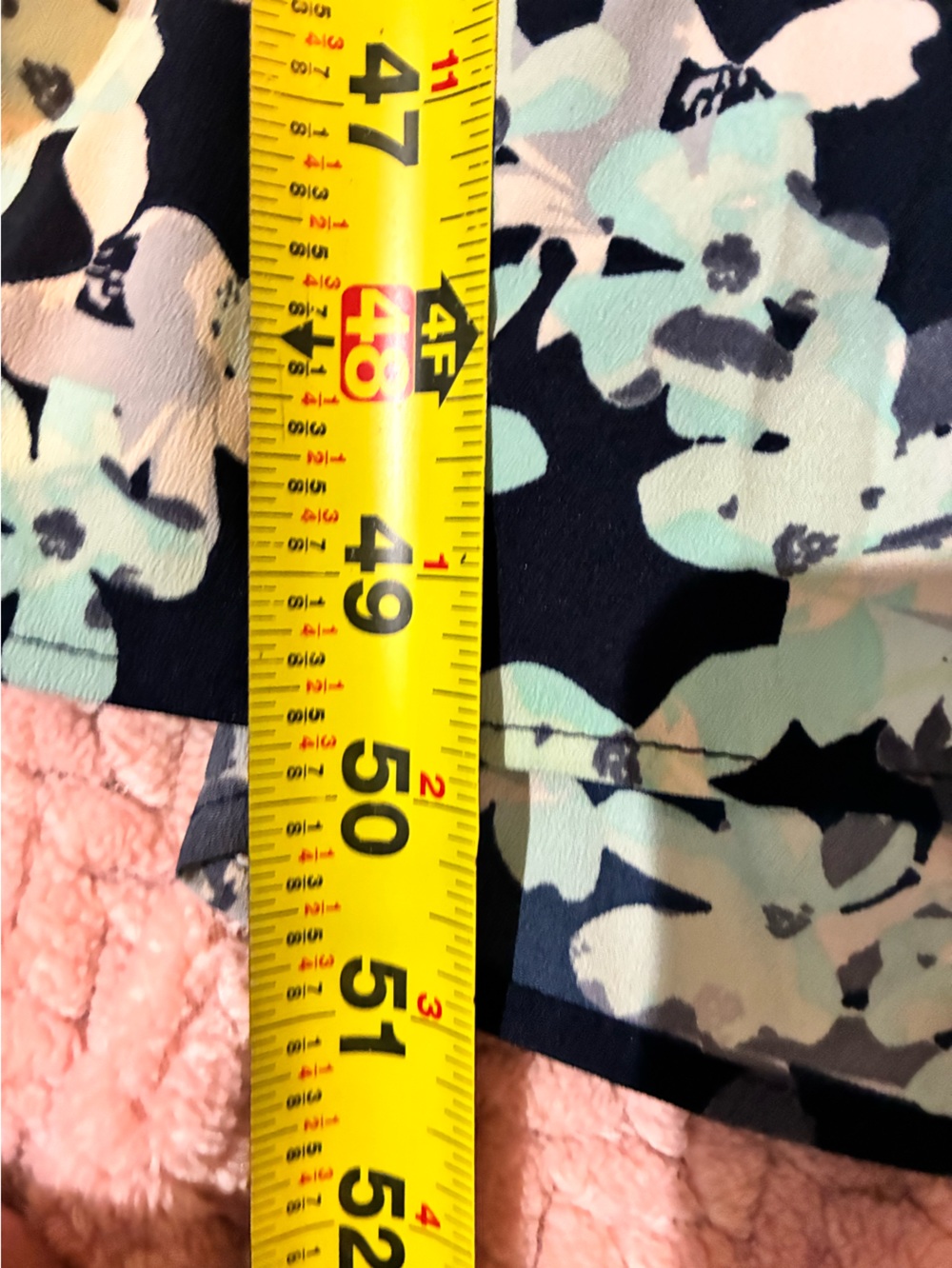 Banana Republic Uniqlo Navy Maxi Dress with Mint Floral Print Sz 2 - Picture 7 of 10